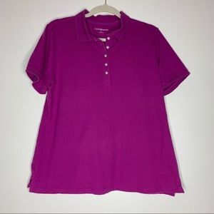 Croft & Barrow womens purple polo shirt L